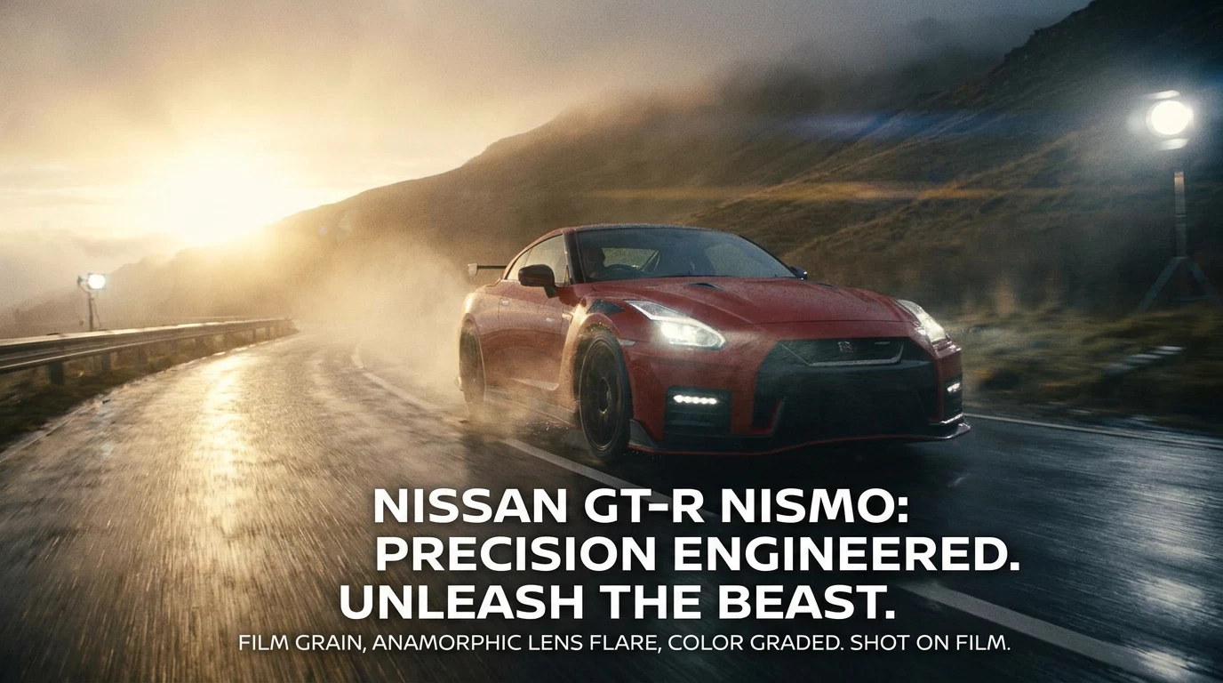 Cinematic frame from Khaled's commercial work